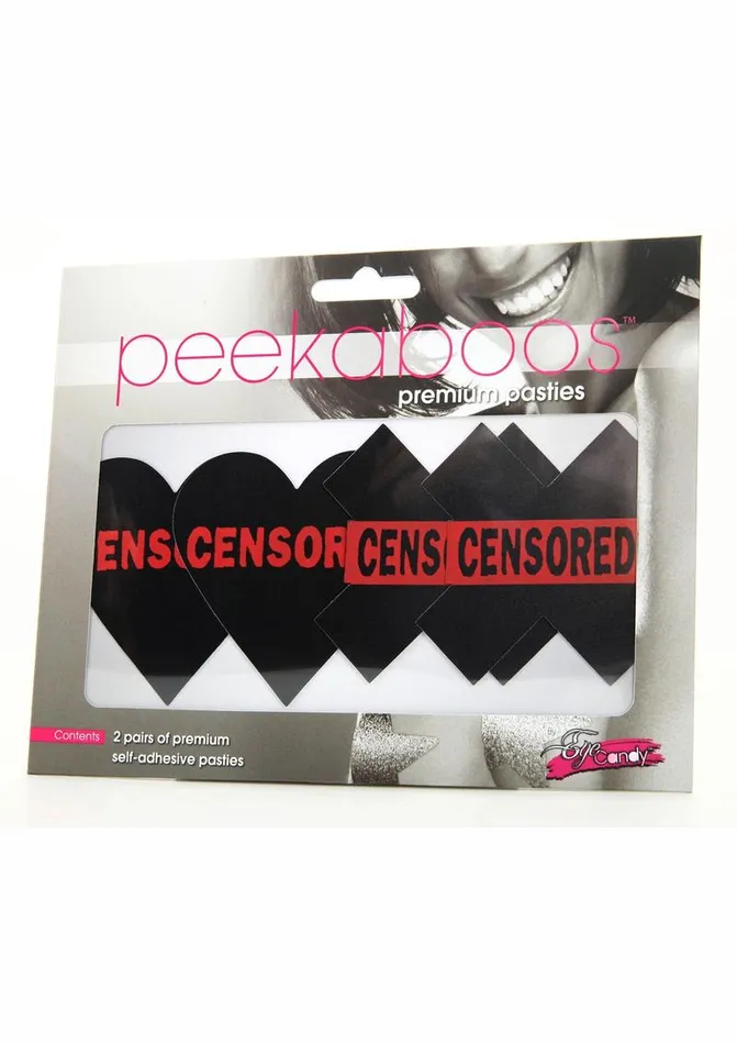 Peekaboo Censored Hearts and X Pasties PEEKABOO Vibrators