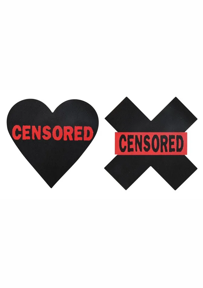 Peekaboo Censored Hearts and X Pasties PEEKABOO Vibrators