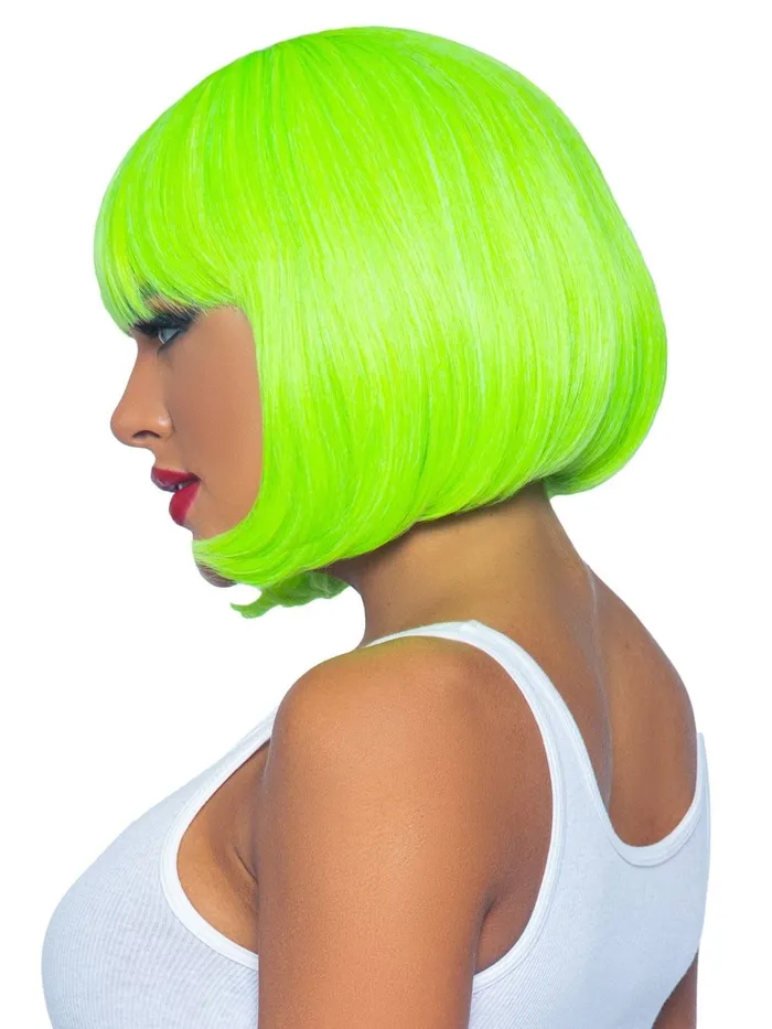 Anal 12 Inch Short Bob Wig Neon Green Leg Avenue Anal 12 Inch Short Bob Wig Neon Green Leg Avenue