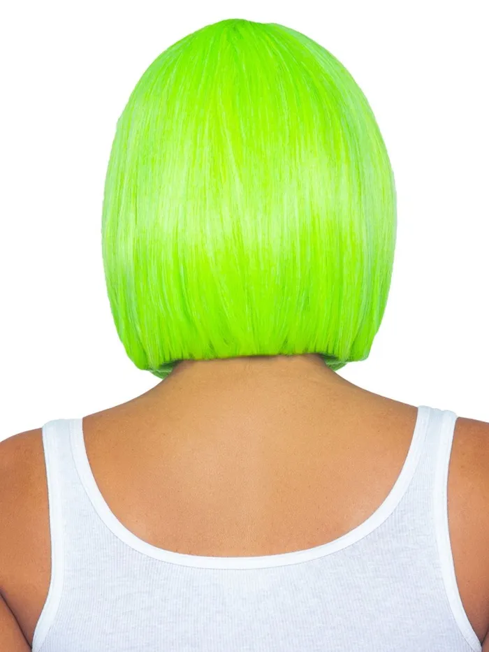 Anal 12 Inch Short Bob Wig Neon Green Leg Avenue Anal 12 Inch Short Bob Wig Neon Green Leg Avenue