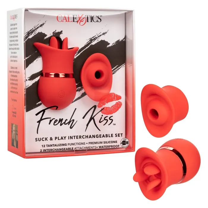 CalExotics Couples French Kiss Suck and Play Interchangeable Set CalExotics Couples French Kiss Suck and Play Interchangeable Set