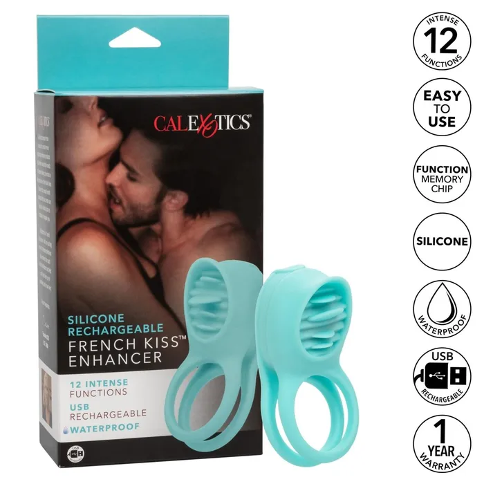 CalExotics Female Sex Toys Silicone Rechargeable French Kiss Enhancer