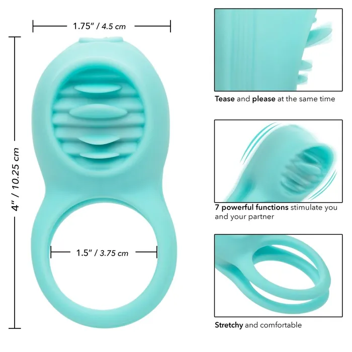 CalExotics Female Sex Toys Silicone Rechargeable French Kiss Enhancer