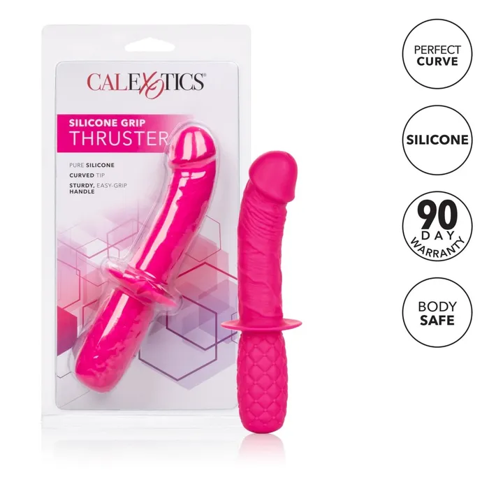 CalExotics Vibrators Silicone Grip Thruster Pink