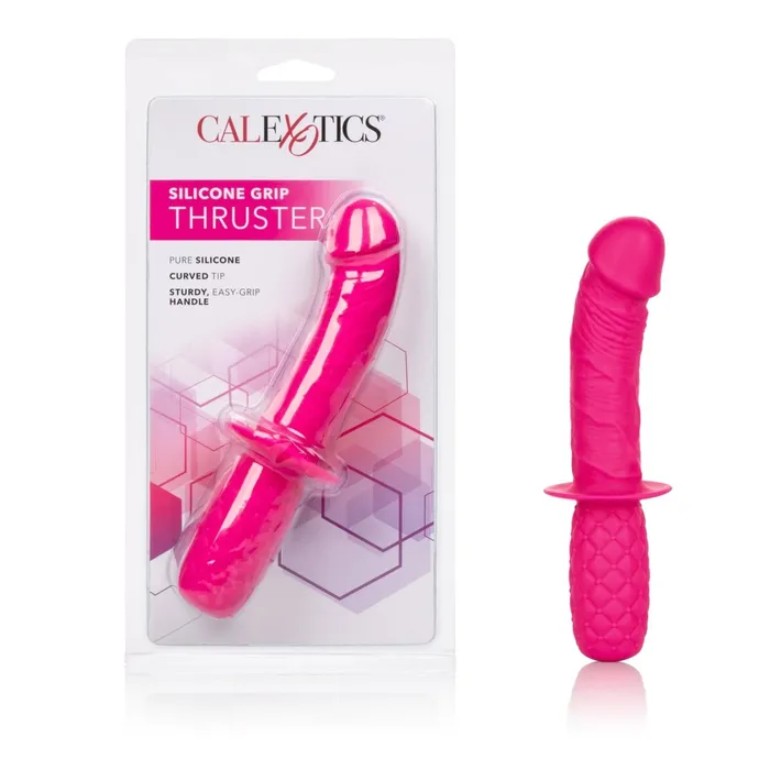 CalExotics Vibrators Silicone Grip Thruster Pink