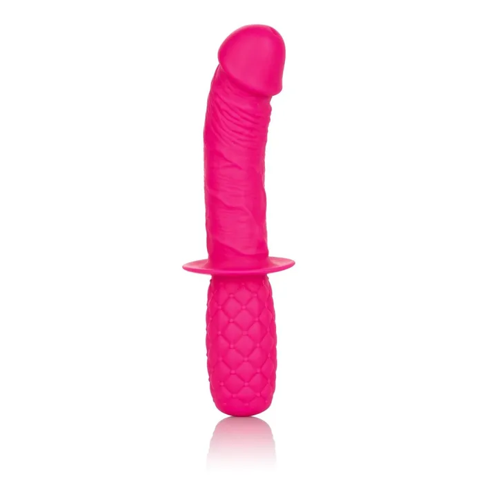 CalExotics Vibrators Silicone Grip Thruster Pink
