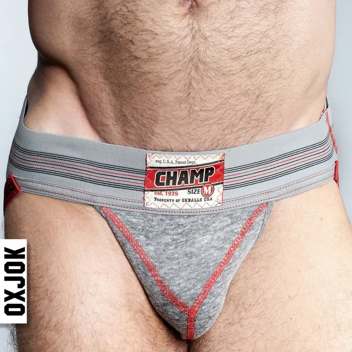 Champ Vintage Sweatshirt Jockstrap Gray Heather Large OXJok Male Sex Toys