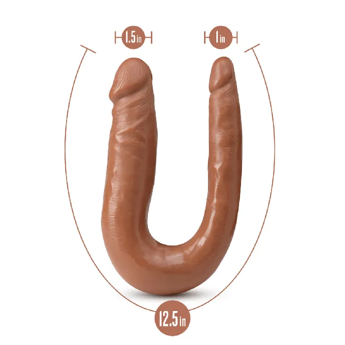 Dr Skin Mini Double Dong Mocha Blush Novelties Dildos