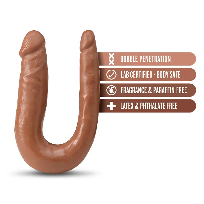 Dr Skin Mini Double Dong Mocha Blush Novelties Dildos