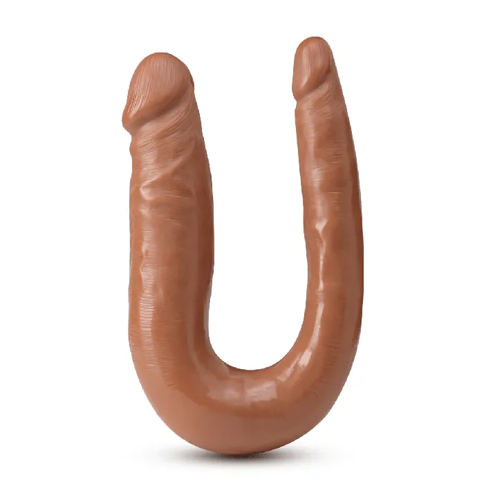 Dr Skin Mini Double Dong Mocha Blush Novelties Dildos