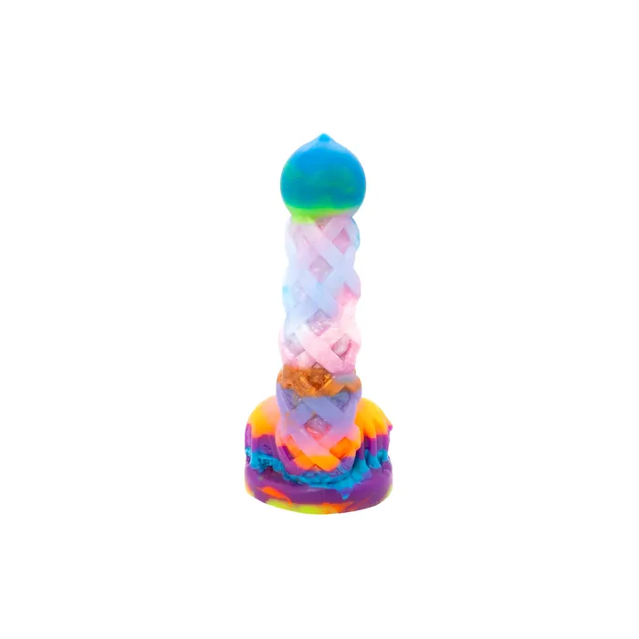 FLOP Peach Pie A La Mode Dildo Med Suction Cup Base UV Twisted Fantasies Dildos