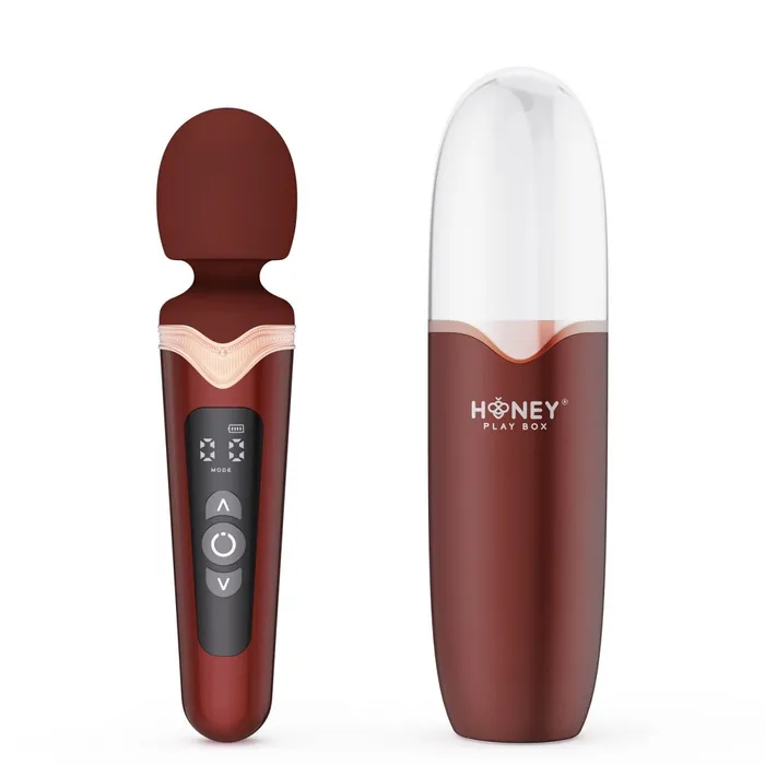 Honey Play Box Vibrators Stormi Powerful Wand Massager Red Wine