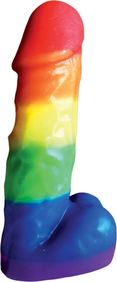 Hott Products Dildos Rainbow Pecker Party Candle 7 Inches