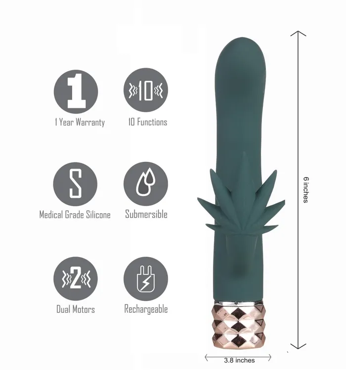 Maia Toys Female Sex Toys Kusha 420 Series Crystal Gems GSpot Vibrator Green Maia Toys Female Sex Toys Kusha 420 Series Crystal Gems GSpot Vibrator Green