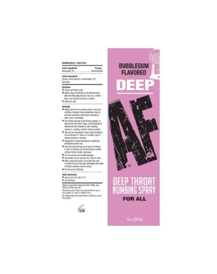 Male Sex Toys Little Genie Deep Af Throat Numbing Spray 1oz Bubblegum Male Sex Toys Little Genie Deep Af Throat Numbing Spray 1oz Bubblegum