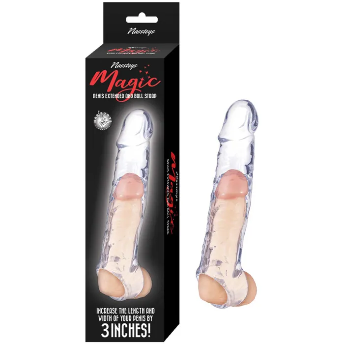 Male Sex Toys Magic Penis Extender and Ball Strap 65 Clear Nasstoys