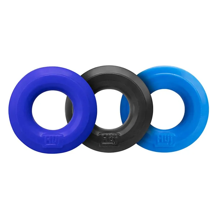 Oxballs Vibrators Hunkyjunk Huj3 CRing 3 Pk Blue Multi