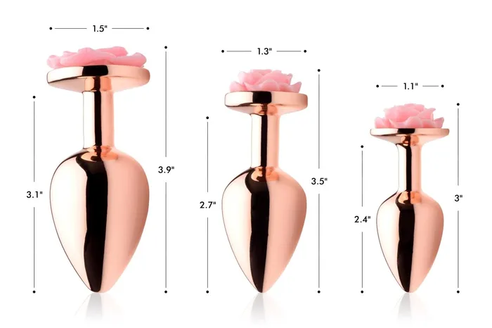 Pink Rose Gold Anal Plug XR Brands Booty Sparks Anal Pink Rose Gold Anal Plug XR Brands Booty Sparks Anal