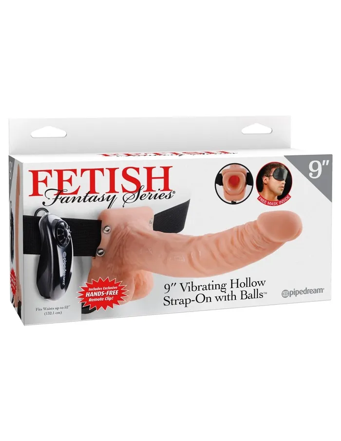 Pipedream Female Sex Toys Fetish Fantasy Series 9 Inch Vibrating Hollow Strapon With Balls Flesh Pipedream Female Sex Toys Fetish Fantasy Series 9 Inch Vibrating Hollow Strapon With Balls Flesh