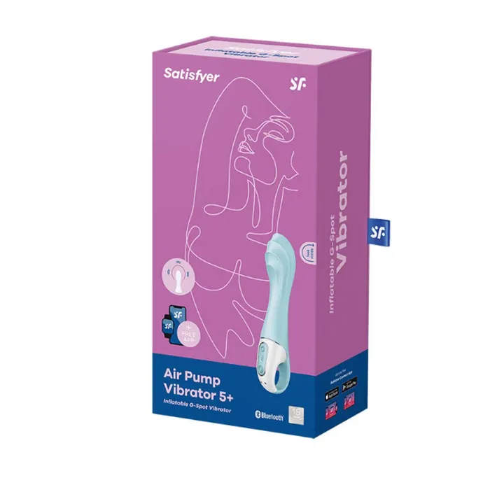 Satisfyer Vibrators Satisfyer Air Pump Vibrator 5 Plus Inflatable GSpot Vibrator Blue