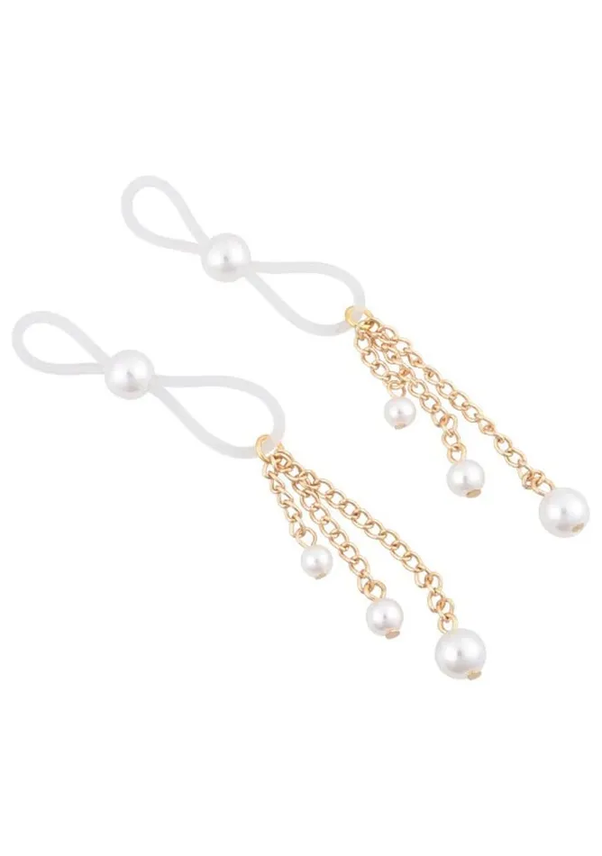 Sportsheets Vibrators Pearl Nipple Ties Goldwhite Sportsheets Vibrators Pearl Nipple Ties Goldwhite