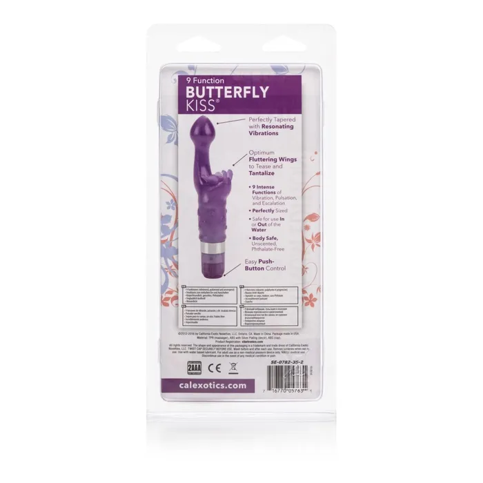 Vibrators CalExotics 9 Function Butterfly Kiss Platinum Edition Purple Vibrators CalExotics 9 Function Butterfly Kiss Platinum Edition Purple
