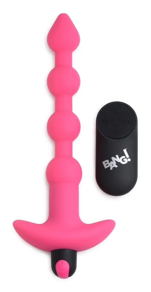 XR Brands Bang Bang Vibrating Silicone Anal Beads and Remote Control Male Sex Toys XR Brands Bang Bang Vibrating Silicone Anal Beads and Remote Control Male Sex Toys