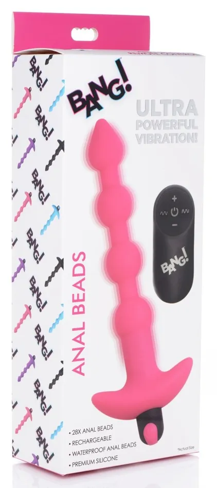 XR Brands Bang Bang Vibrating Silicone Anal Beads and Remote Control Male Sex Toys XR Brands Bang Bang Vibrating Silicone Anal Beads and Remote Control Male Sex Toys