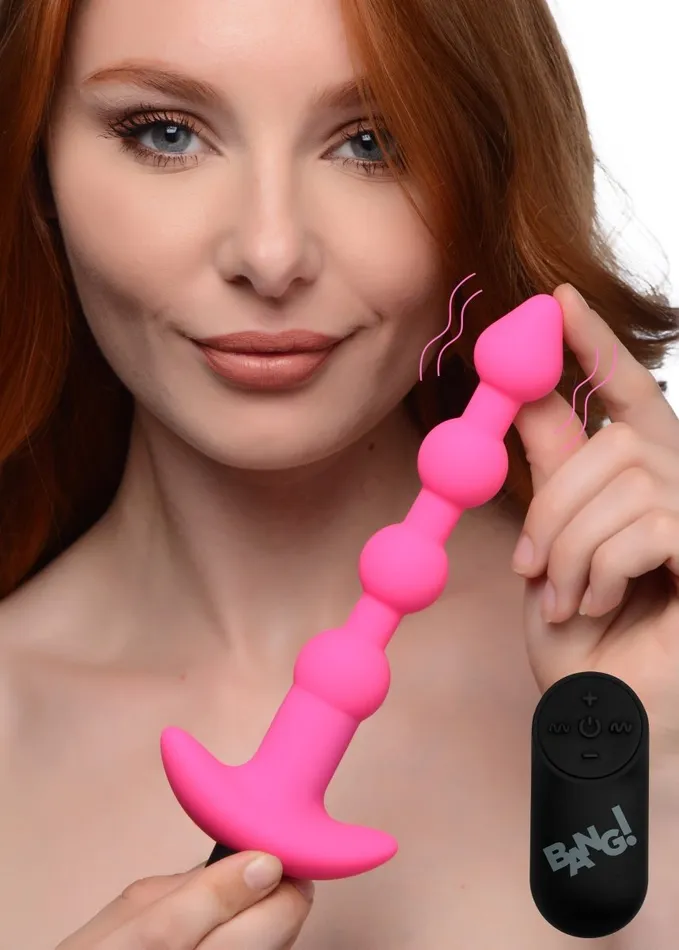 XR Brands Bang Bang Vibrating Silicone Anal Beads and Remote Control Male Sex Toys XR Brands Bang Bang Vibrating Silicone Anal Beads and Remote Control Male Sex Toys