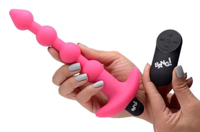XR Brands Bang Bang Vibrating Silicone Anal Beads and Remote Control Male Sex Toys XR Brands Bang Bang Vibrating Silicone Anal Beads and Remote Control Male Sex Toys