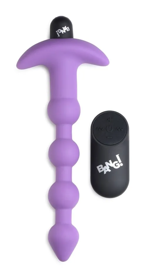 XR Brands Bang Bang Vibrating Silicone Anal Beads and Remote Control Male Sex Toys XR Brands Bang Bang Vibrating Silicone Anal Beads and Remote Control Male Sex Toys