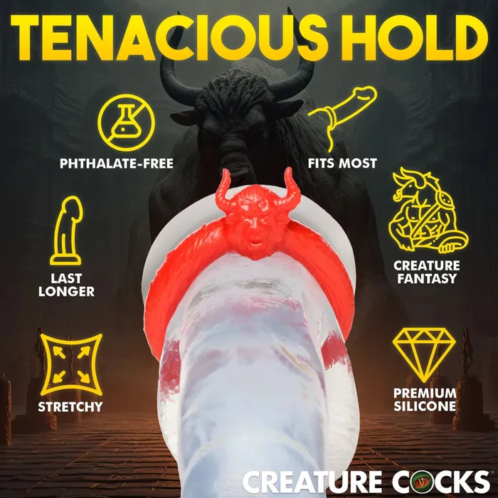 XR Brands Creature Cocks Male Sex Toys Beast Mode Silicone Cock Ring Red XR Brands Creature Cocks Male Sex Toys Beast Mode Silicone Cock Ring Red
