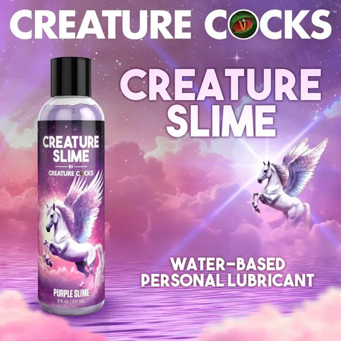 XR Brands Creature Cocks Vibrators 8oz Creature Slime Purple Slime WaterBased Lubricant