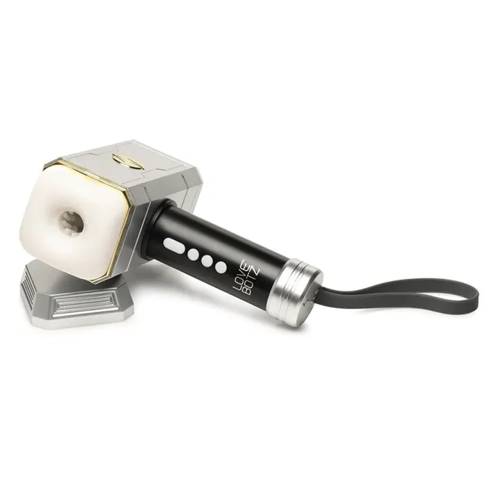 XR Brands Love Botz Male Sex Toys Thunder Stroker Sucking Masturbator Silver XR Brands Love Botz Male Sex Toys Thunder Stroker Sucking Masturbator Silver