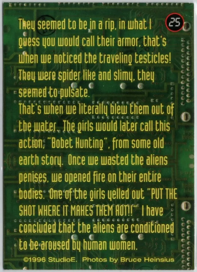 1996 Futuristic Warriors Centerfolds of the Future Trading Card 26 KeatonsKollectibles Anal
