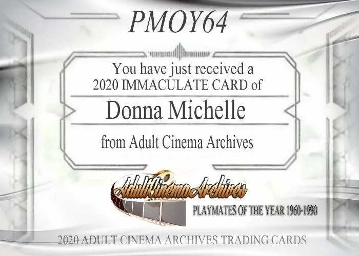2020 Immaculate PMOY Donna Michelle Nude Card GOF Cards Vibrators
