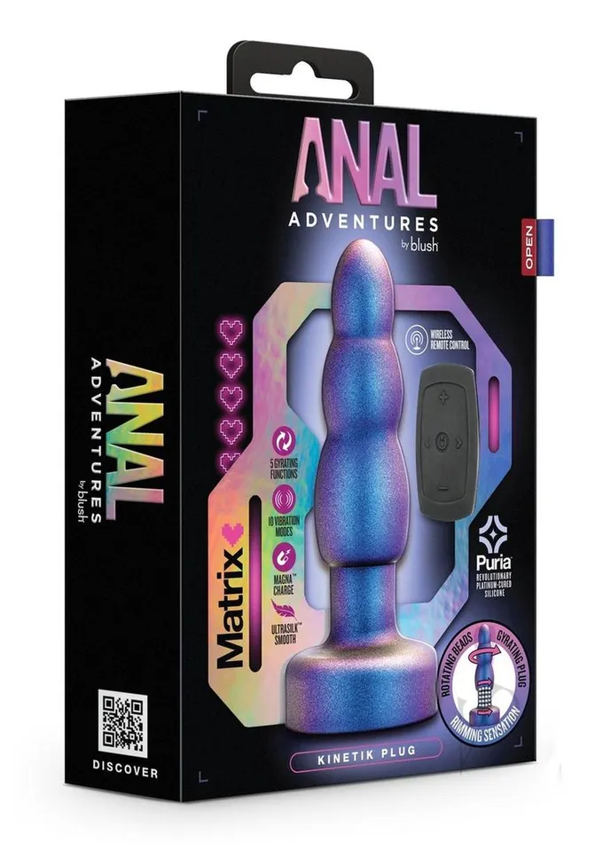 Anal Adventures Anal Aam Kinetic Plug Space Age Blue
