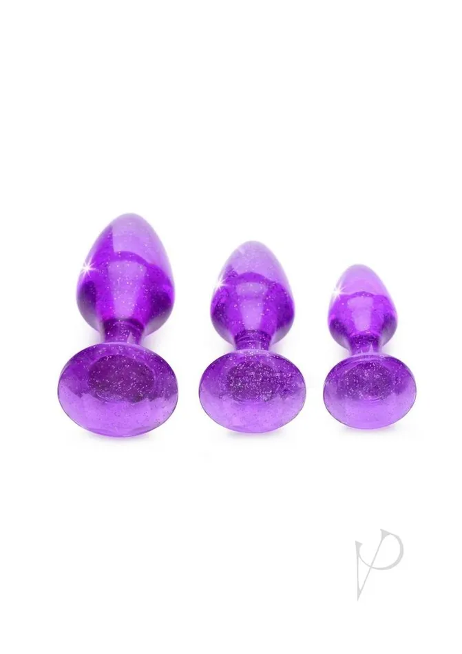 Anal Booty Sparks Booty Sparks Glitter Gem Plug Set Purple