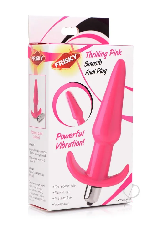 Anal Frisky Thrilling Pink Smooth Anal Plug Frisky