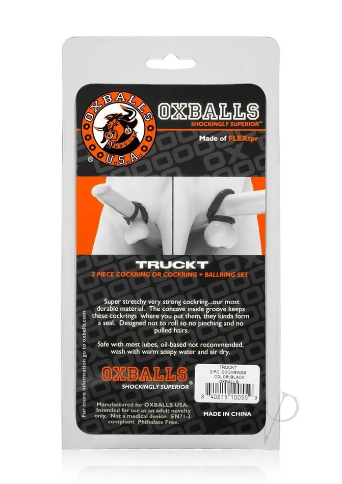 Anal Oxballs Truckt 2pk Black Anal Oxballs Truckt 2pk Black