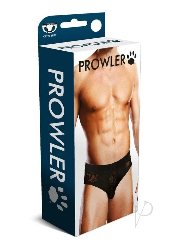 Anal Prowler Prowler Black Lace Open Brief Md