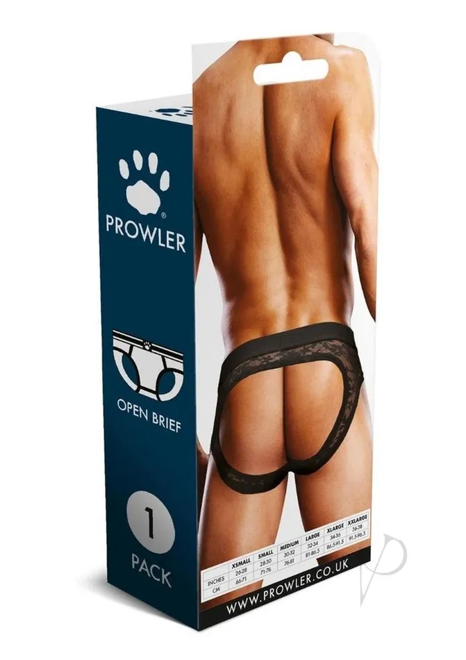 Anal Prowler Prowler Black Lace Open Brief Md Anal Prowler Prowler Black Lace Open Brief Md