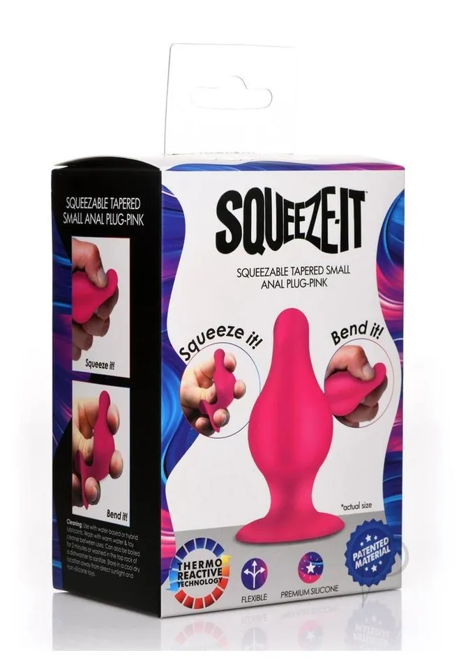 Anal SQUEEZEIT Squeeze It Tapered Anal Plug Sm Pink
