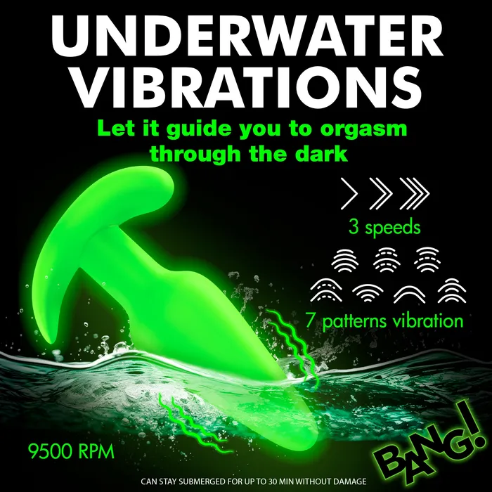 Anal XR Brands Glowinthedark Silicone Butt Plug