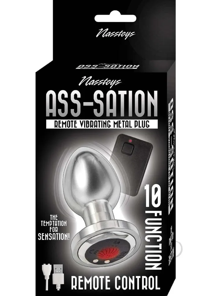 Asssation Remote Vibe Metal Plug Silver AssSation Anal