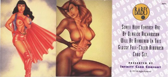 Babes Promo Card Set 2 cards Peter Comparettos Cards Anal