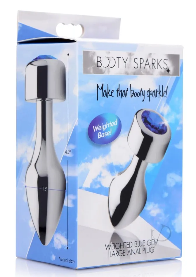 Booty Sparks Anal Booty Sparks Weight Aluminum Plug Blu Lg