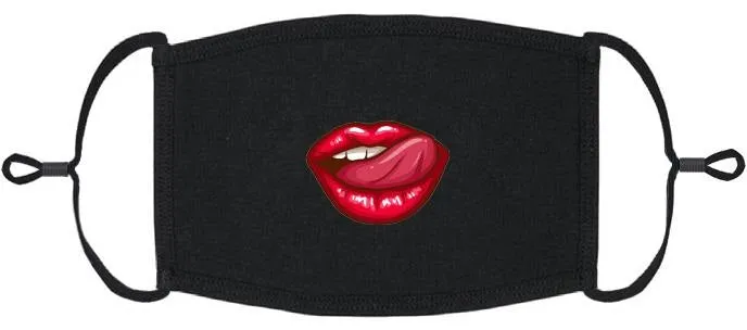 Castle Megastore Vibrators Fabric Protective Face Mask Tongue