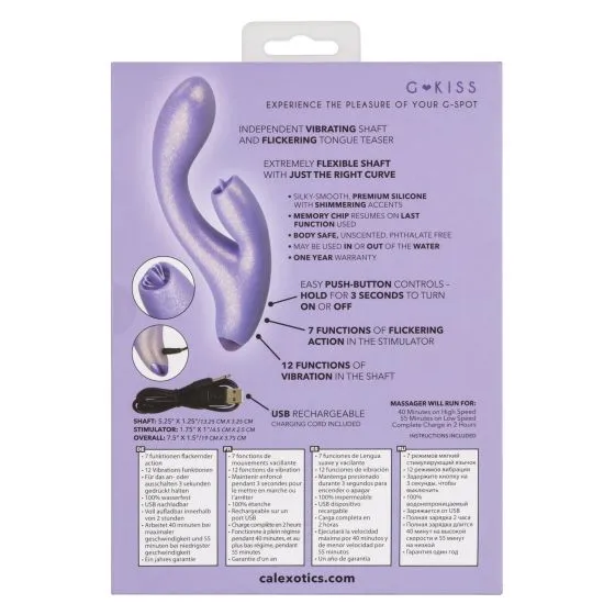 Castle Megastore Vibrators GLove GKiss Purple