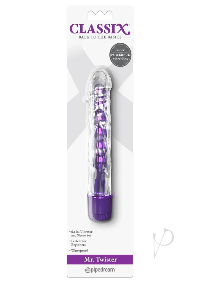 Classix Mr Twister Purp Vibe W Sleeve Classix Vibrators
